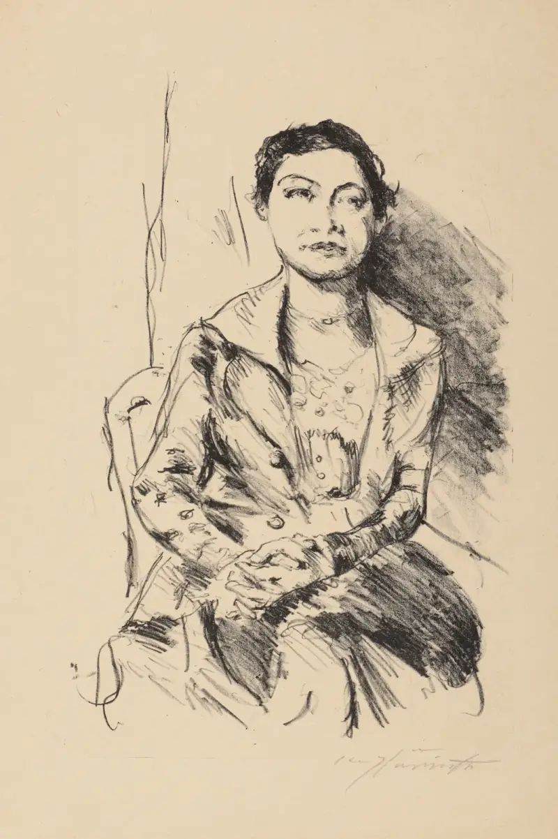 Porträtt av en ung dam (Anneliese Halbe) av Lovis Corinth