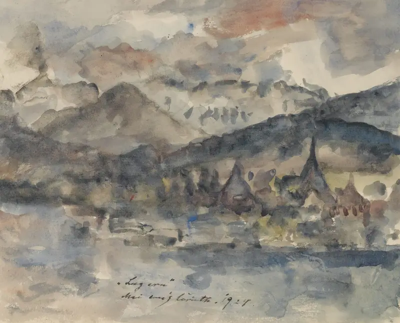 Vy över Luzern av Lovis Corinth