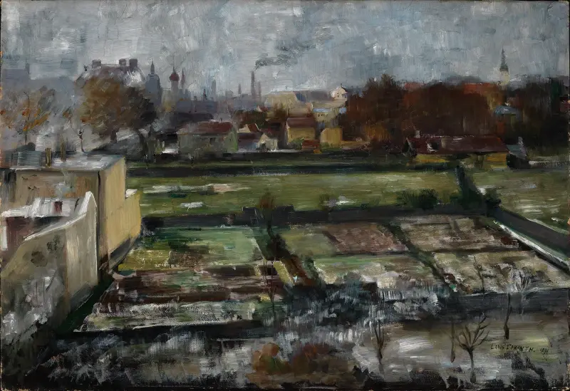 Utsikt från Münchenateljén av Lovis Corinth