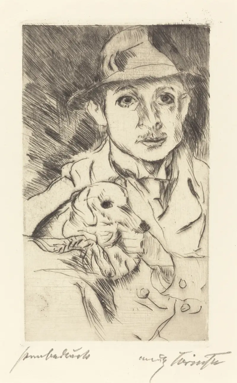 Pojke med hund av Lovis Corinth