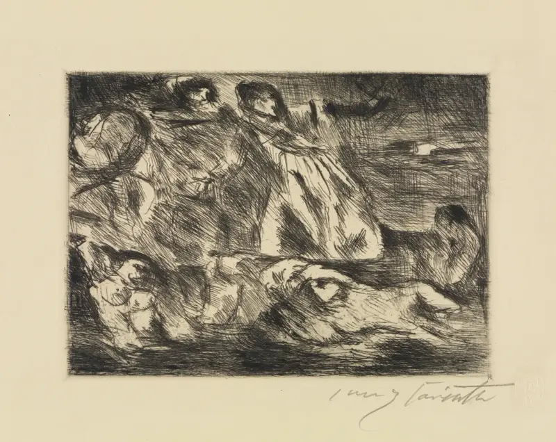 Dantebarke nach Delacroix av Lovis Corinth