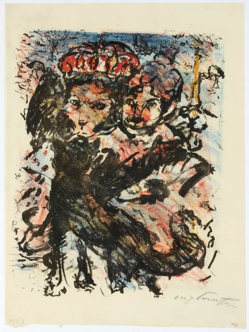 Lejonet Nobel med sin maka och vargen Isegrim av Lovis Corinth