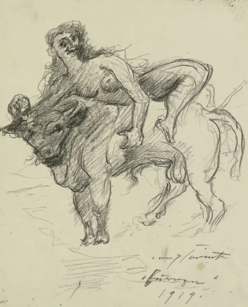 Europa på tjuren av Lovis Corinth