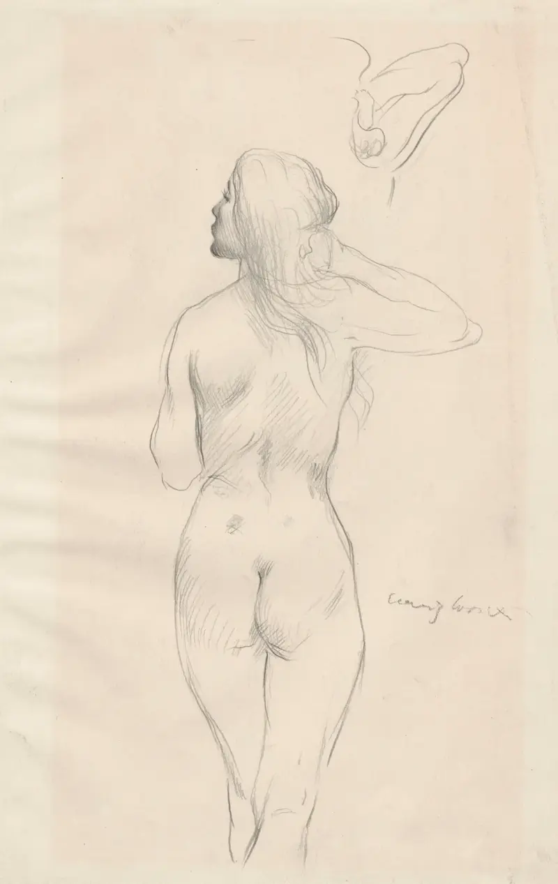 Kvinnlig nakenstudie av Lovis Corinth