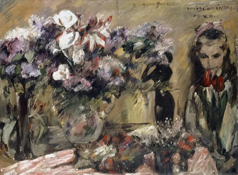 Flowers And Daughter Wilhelmine av Lovis Corinth