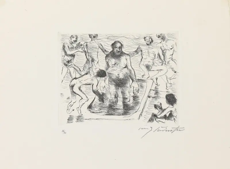 Gästabudet hos Trimalchio (Gastmahl des Trimalchio 06) av Lovis Corinth