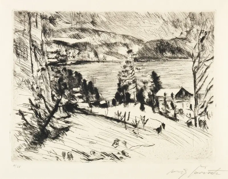 Bergssjö (Walchensee på vintern) av Lovis Corinth