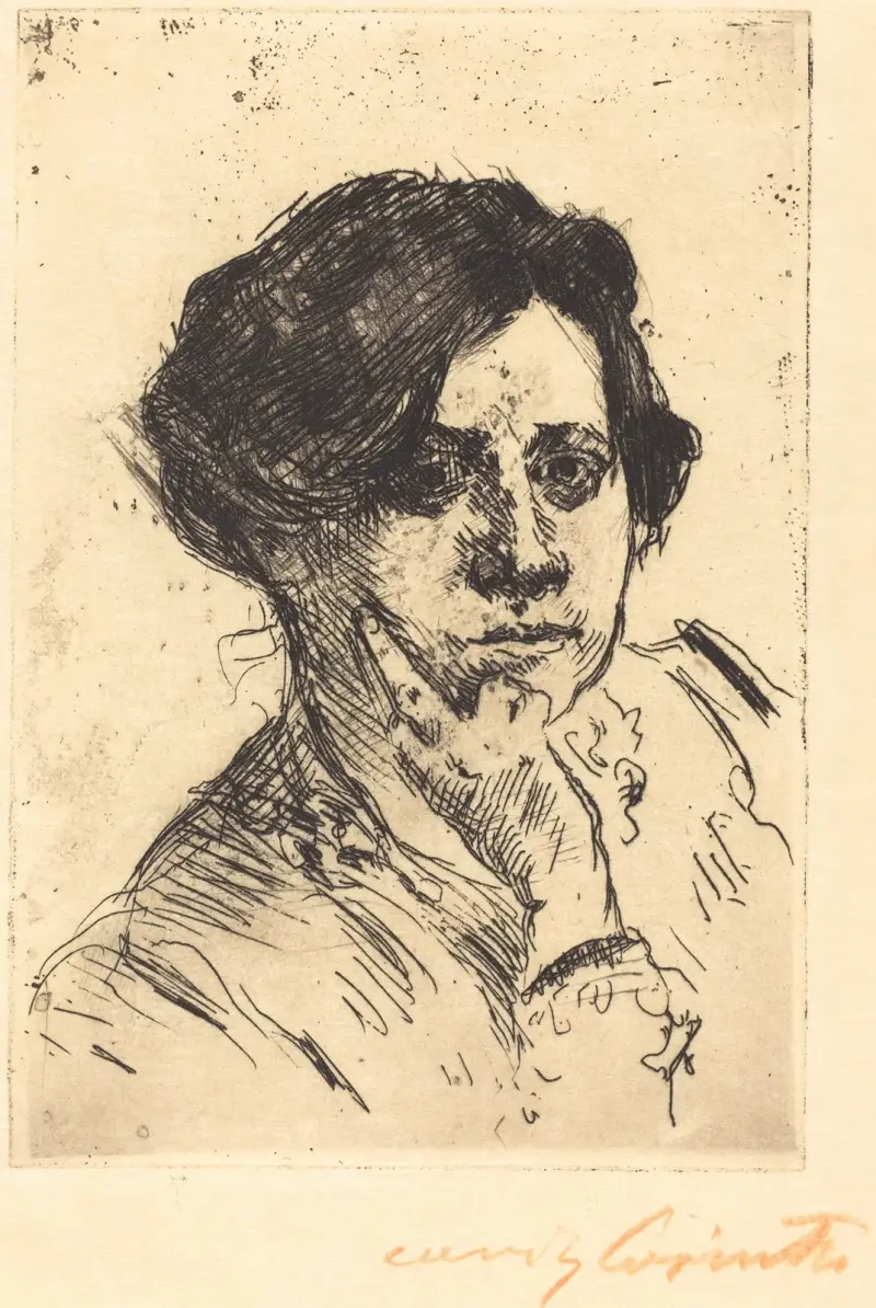 Kvinnohuvud (Frauenkopf) av Lovis Corinth