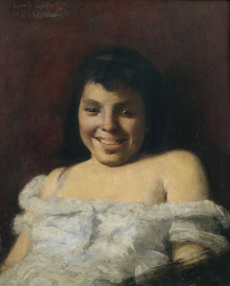 Leende flicka av Lovis Corinth