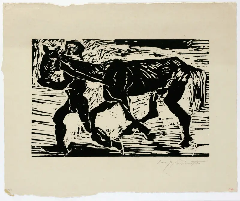 Mann und Pferd von Lovis Corinth
