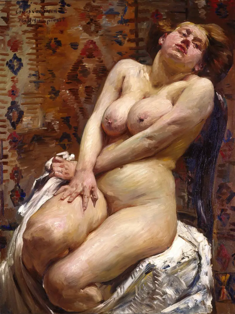 Nana, Female Nude av Lovis Corinth
