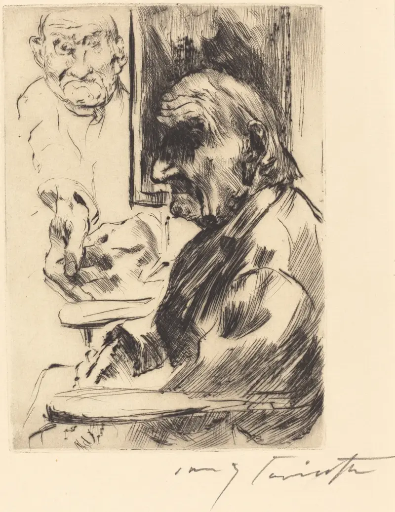 Gammal man av Lovis Corinth