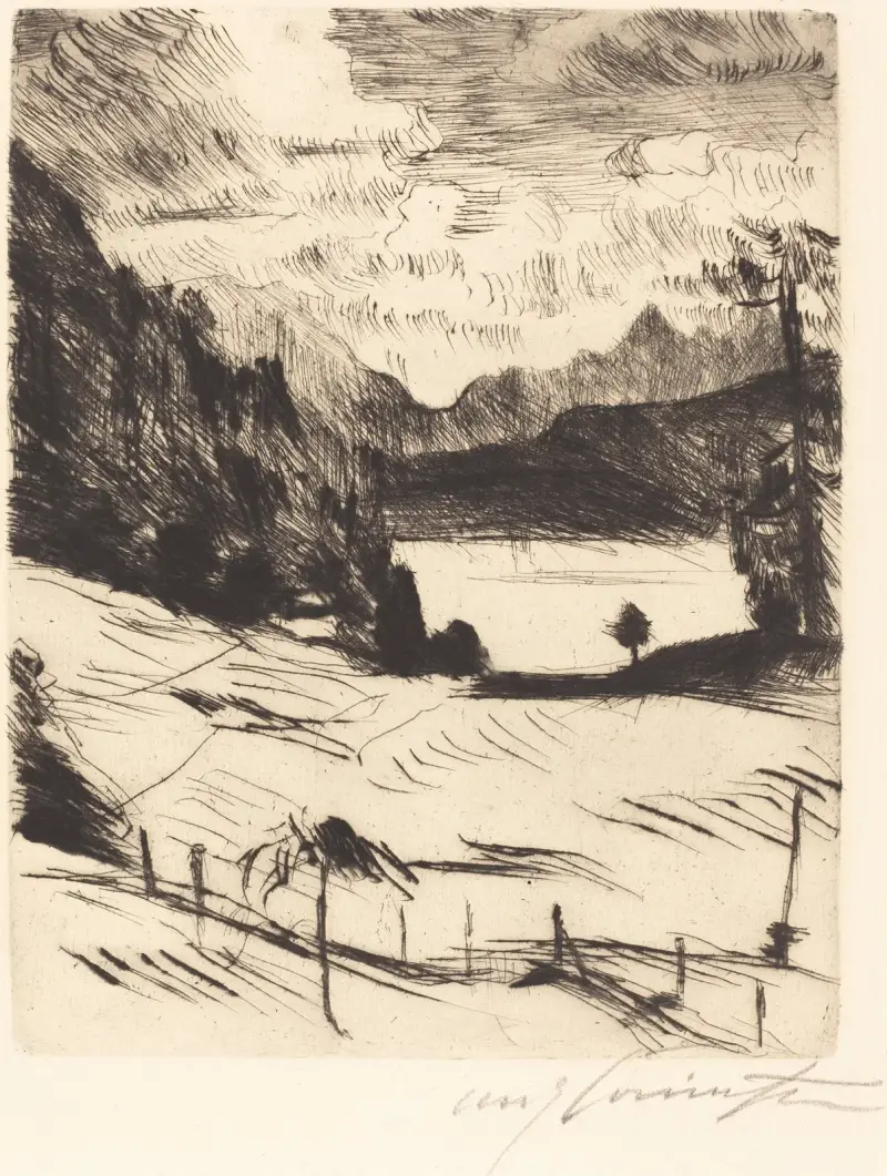 On the Walchen Sea (Am Walchensee) von Lovis Corinth
