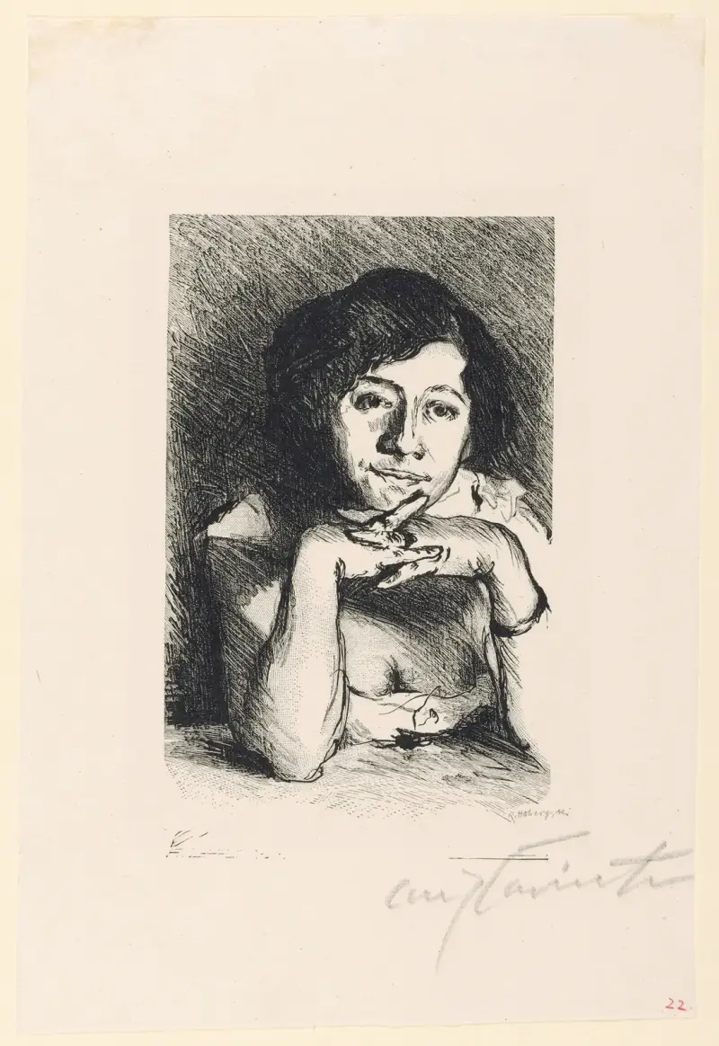 Porträtt av en kvinna av Lovis Corinth