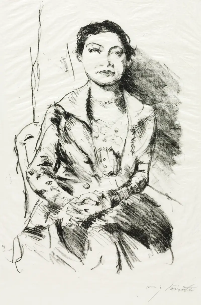 Porträtt av ung kvinna (Anneliese Halbe) av Lovis Corinth