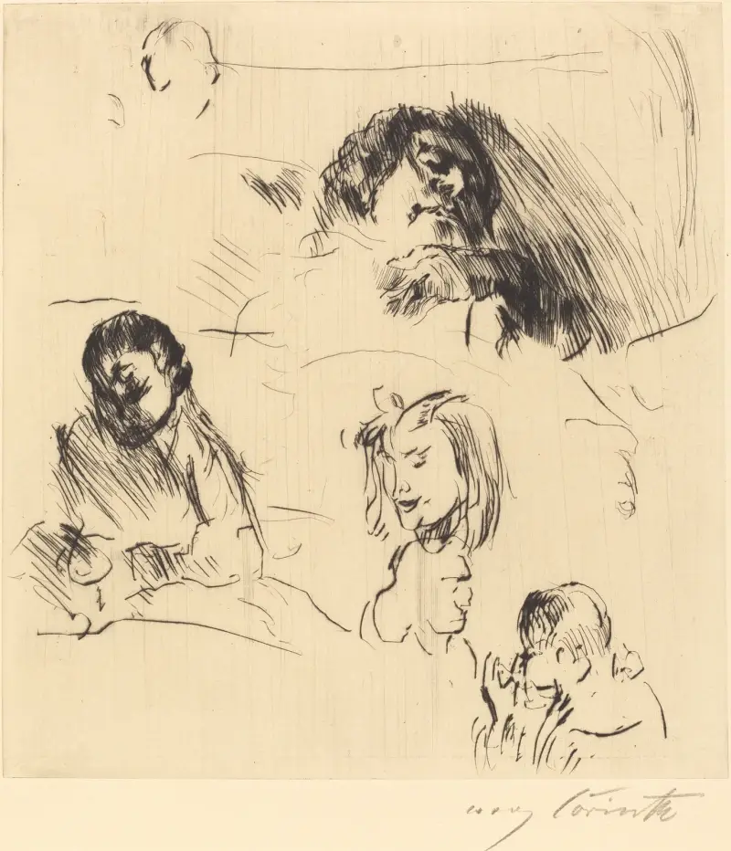 Porträttstudier (Verschiedene Bilnisstudien) av Lovis Corinth