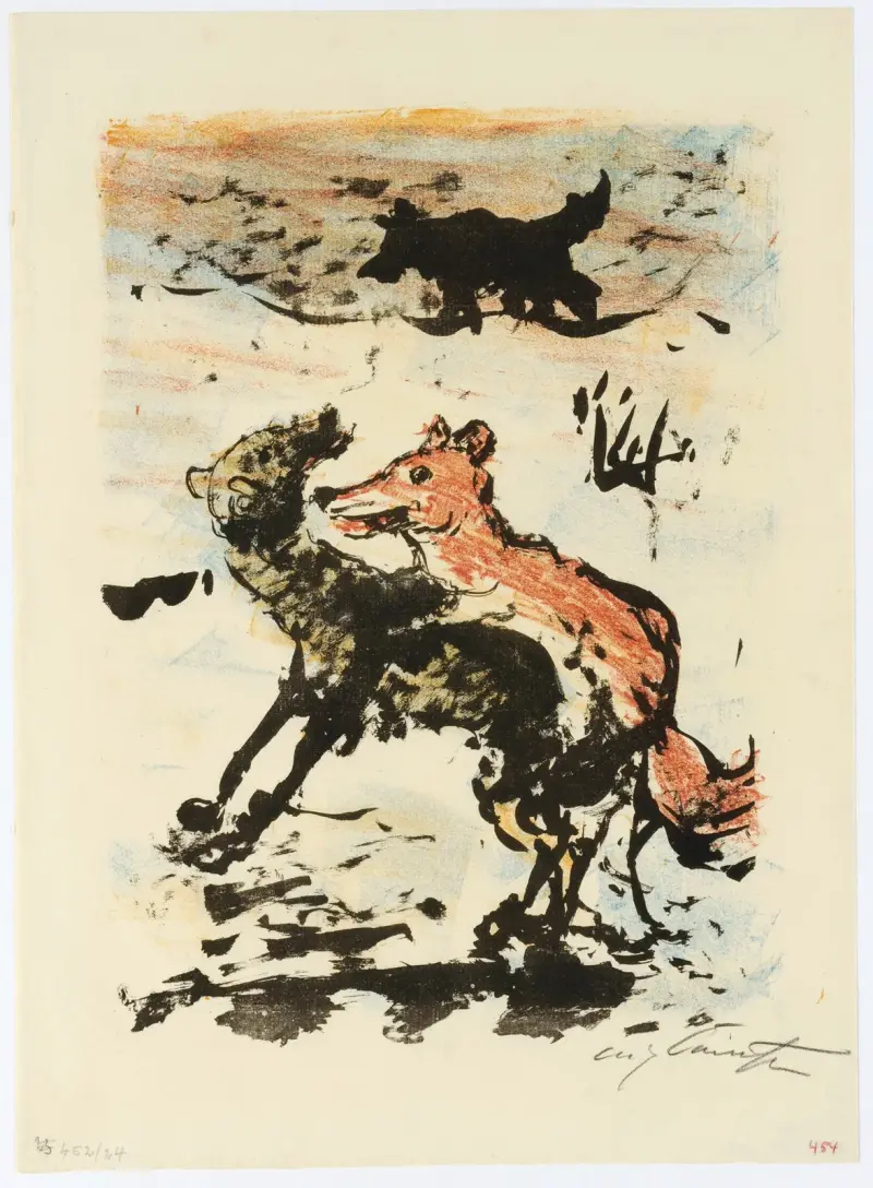 Reinecke Besteigt Giremund, Isegrims Frau av Lovis Corinth