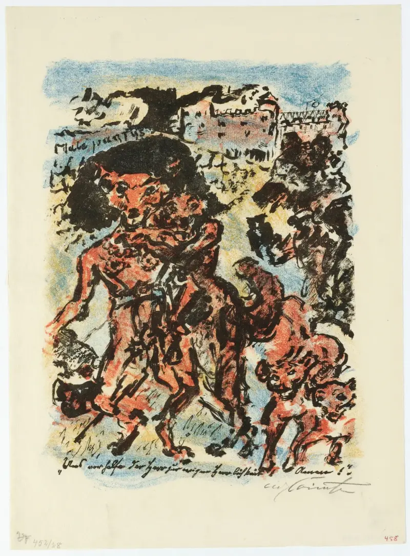 Reinecke med fru och barn, stolt över sin utnämning till rikskansler av Lovis Corinth