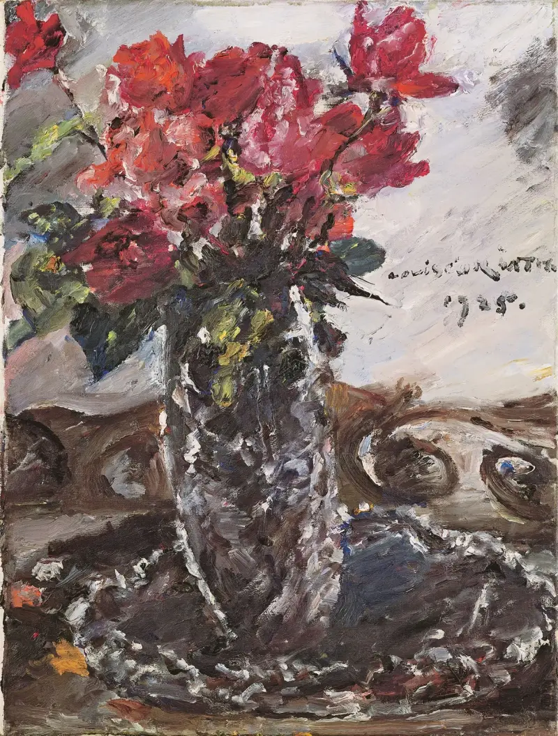 Rote Rosen von Lovis Corinth