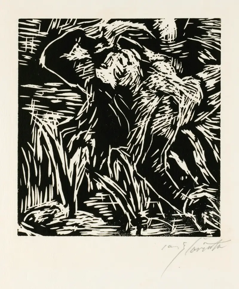 Bakåtböjd kvinnlig akt av Lovis Corinth