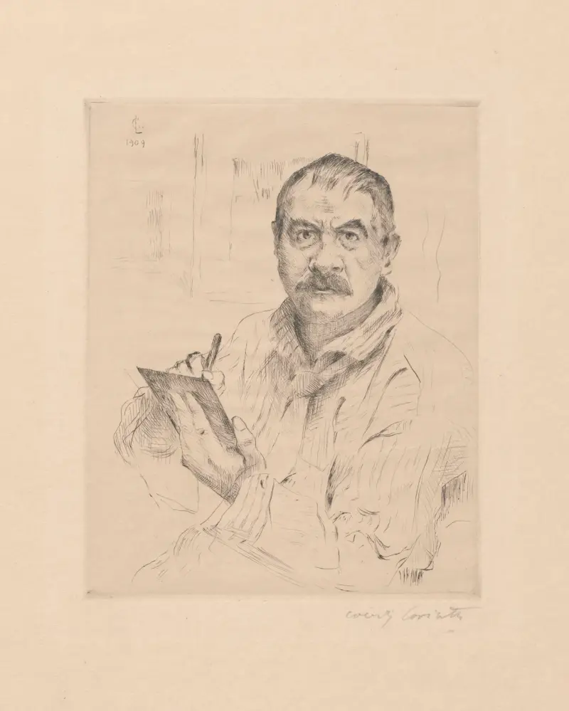 Självporträtt, etsande av Lovis Corinth