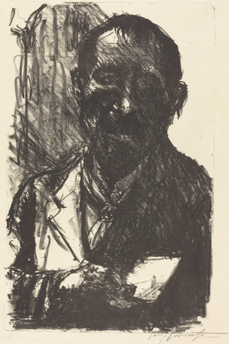 Self-Portrait Sketching, Lovis Corinth