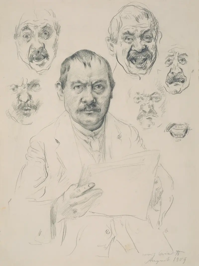 Studien zu einem Selbstbildnis von Lovis Corinth
