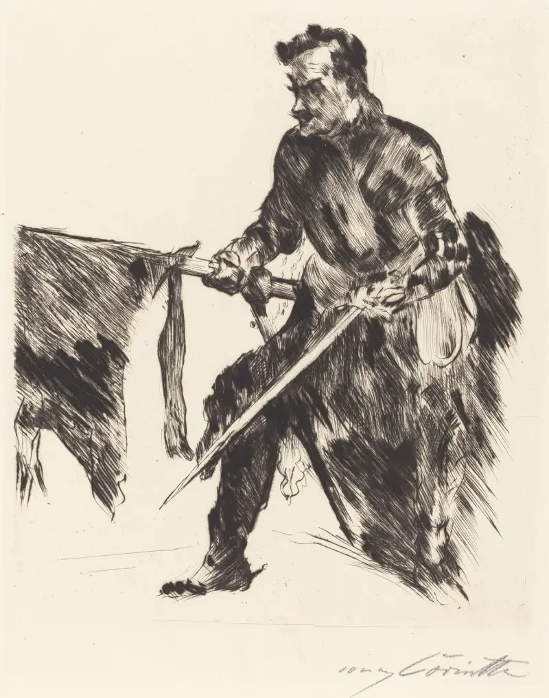 Skådespelaren Rudolf Rittner i rollen som Florian Geyer av Lovis Corinth