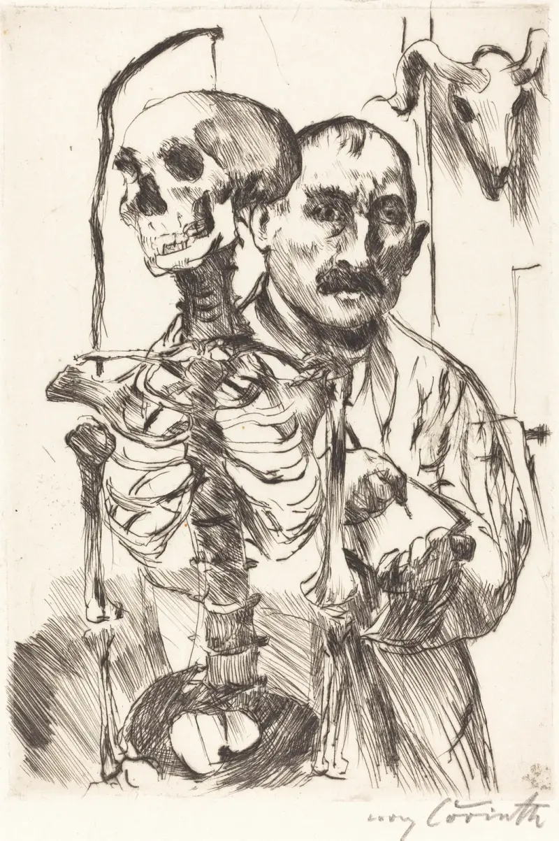 Konstnären och döden II av Lovis Corinth