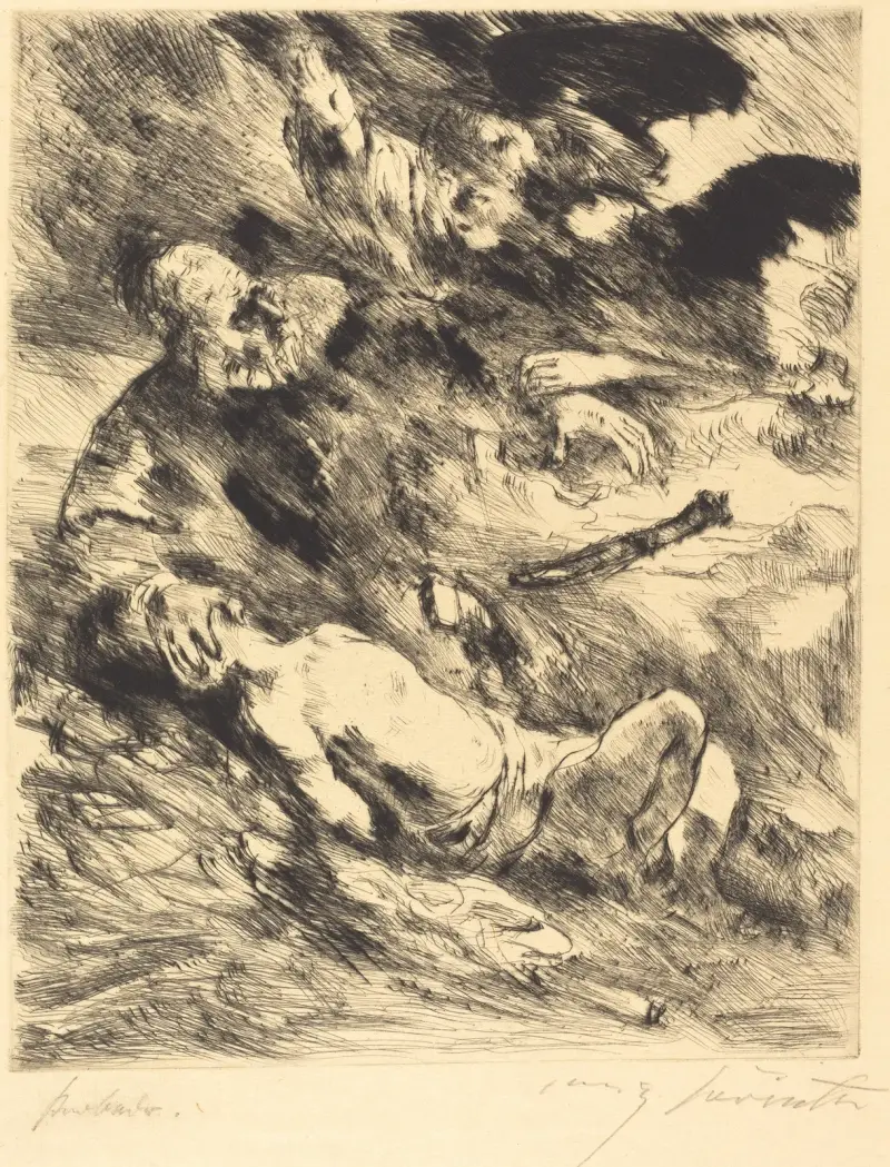Isaks offer (Die Opferung Isaacs) av Lovis Corinth