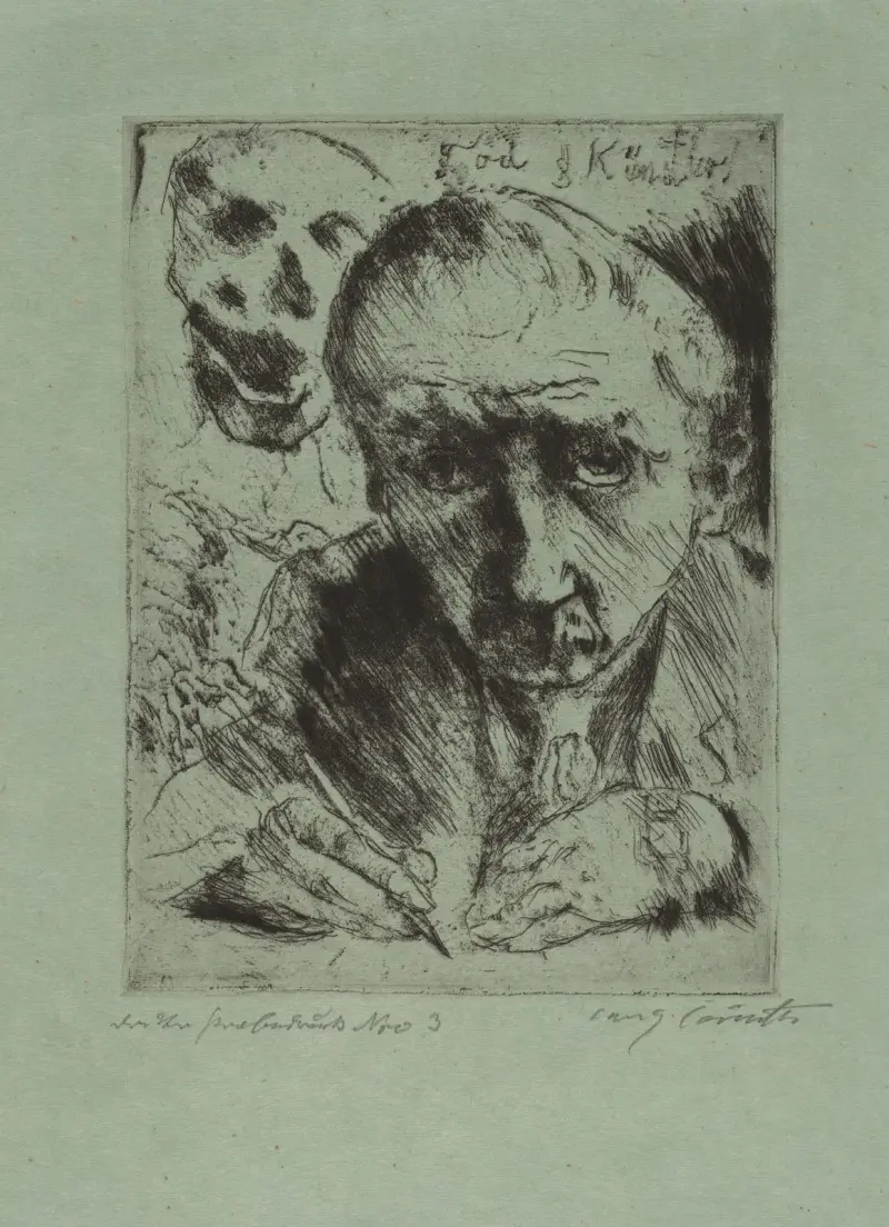 Död och konstnär av Lovis Corinth