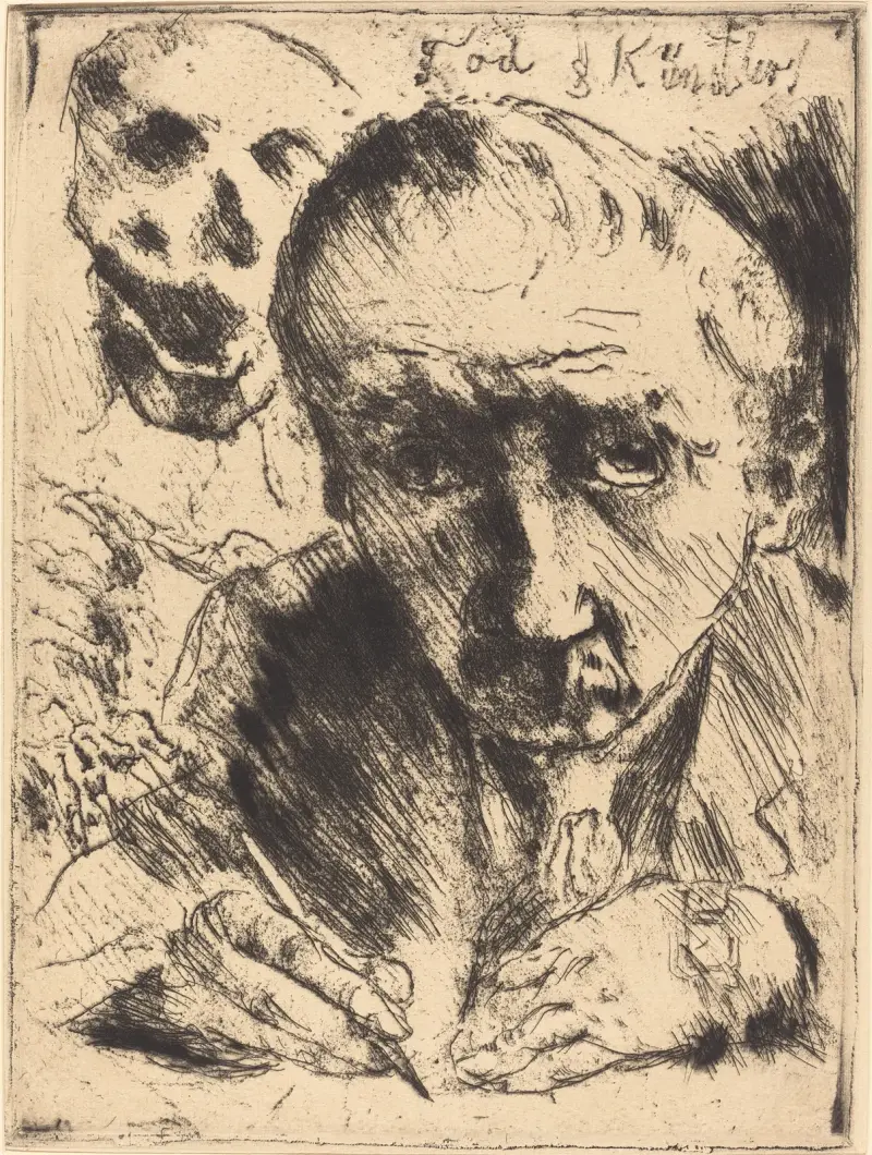 Död och konstnär av Lovis Corinth