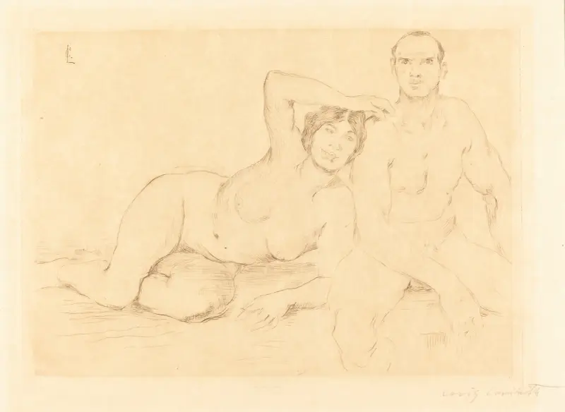 Två nakna gestalter (Zwei Menschen) av Lovis Corinth