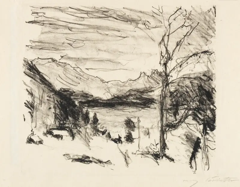 Walchensee i dimma av Lovis Corinth