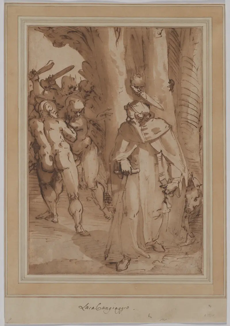 Temptation of Saint Anthony av Luca Cambiaso