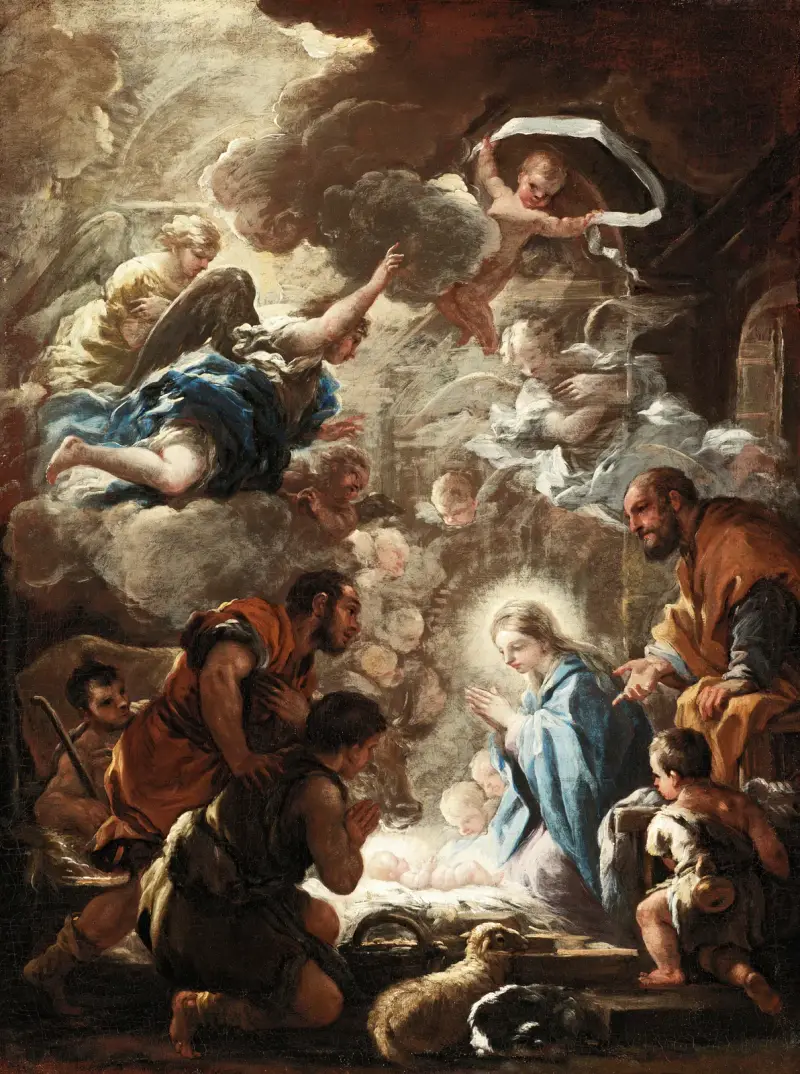 Adoration of the Shepherds av Luca Giordano