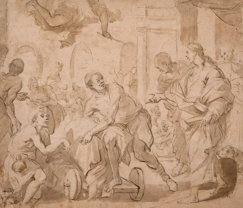 Kristus botar den lame vid Betesda av Luca Giordano