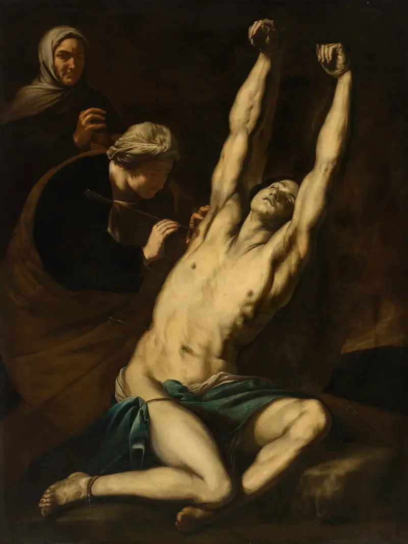 Święty Sebastian opatrywany przez świętą Irenę, Luca Giordano
