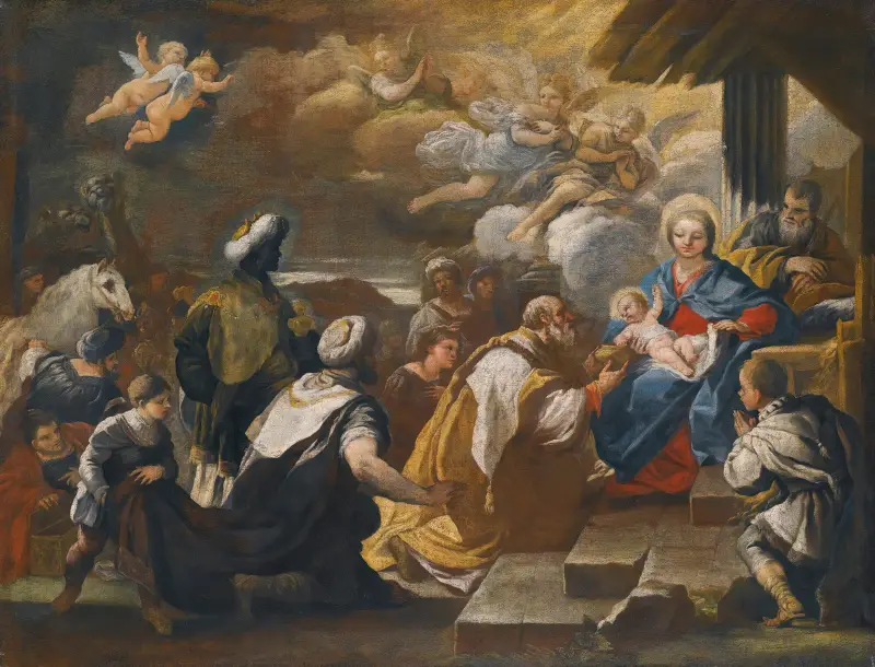 The Adoration Of The Magi av Luca Giordano