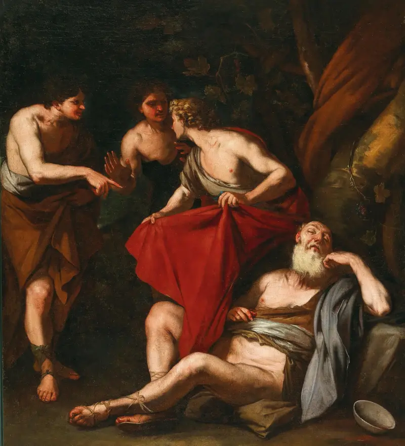 The Drunkenness of Noah av Luca Giordano
