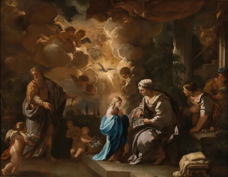 The Education of the Virgin av Luca Giordano