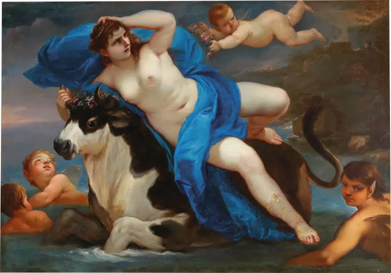 The Rape Of Europa av Luca Giordano