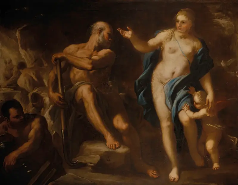 Venus in der Schmiede des Vulkan von Luca Giordano