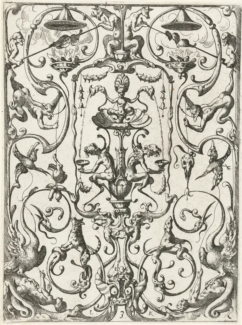 Dekoration mit Grotesken, 1607 – Nr. 2 von Lucas Kilian