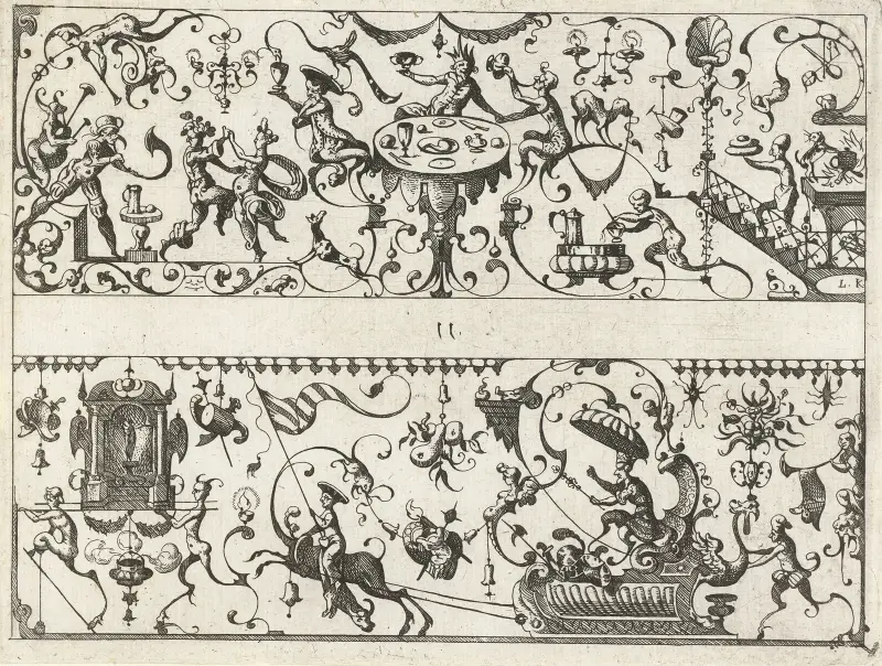 Dekoration mit Grotesken, 1607 – Nr. 3 von Lucas Kilian