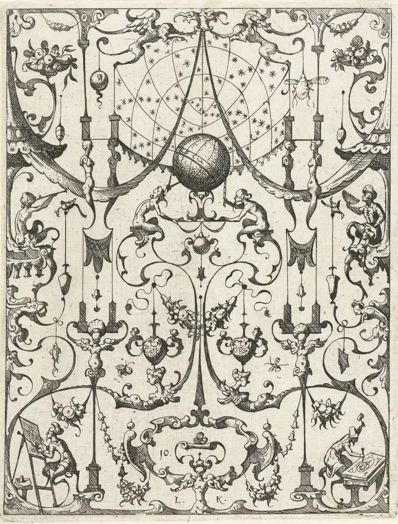 Dekoration mit Grotesken, 1607 – Nr. 4 von Lucas Kilian