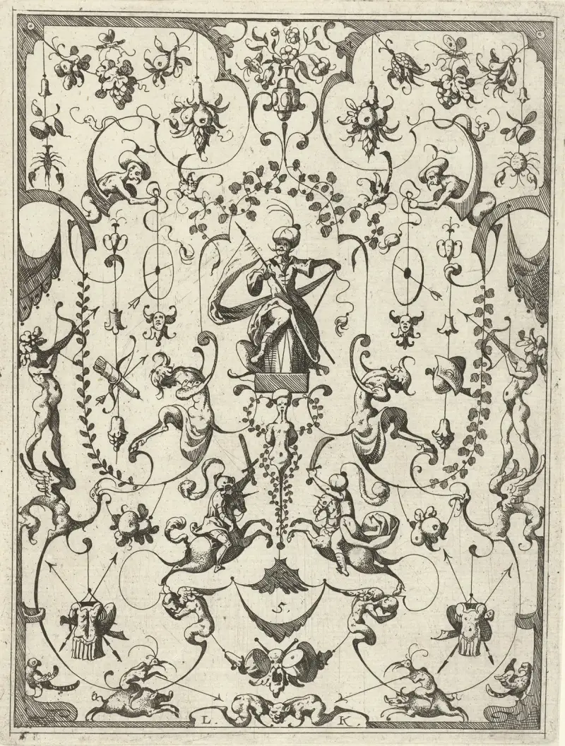 Groteskendekoration, 1607 – Nr. 2 von Lucas Kilian