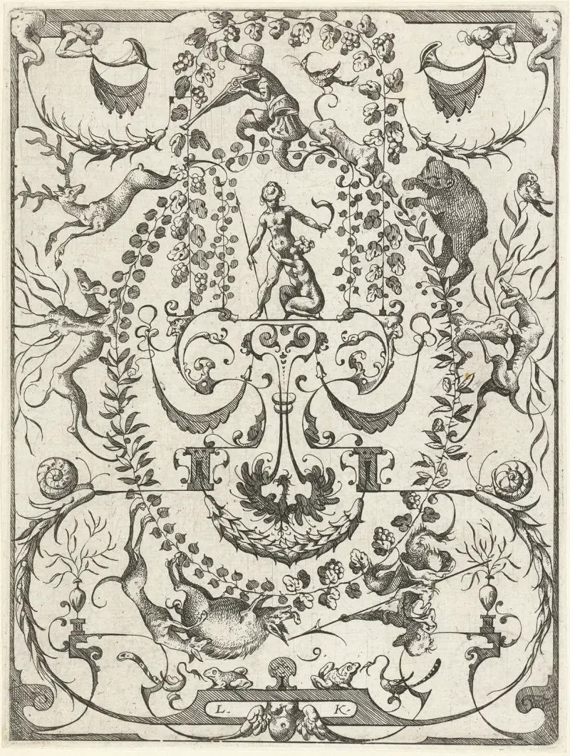 Dekoration mit Grotesken, 1607 – Nr. 8 von Lucas Kilian