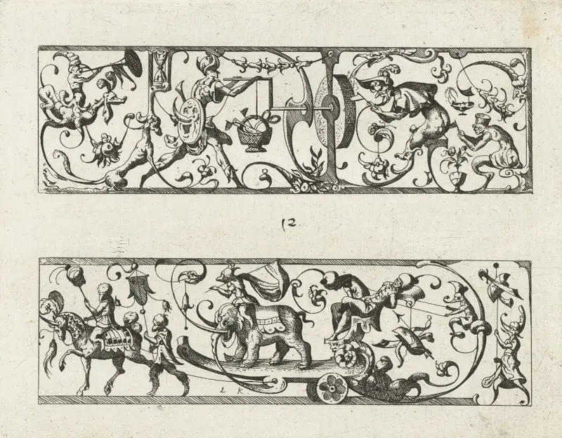Dekoration mit Grotesken, 1607 – Nr. 9 von Lucas Kilian