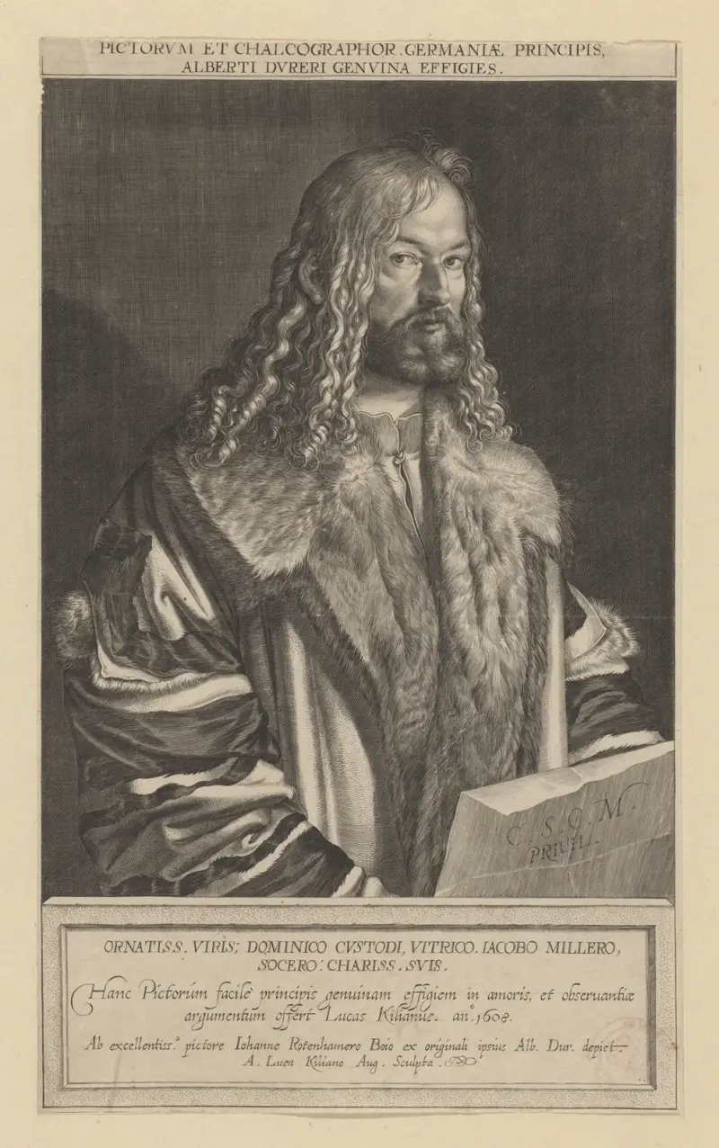 Portrait of Albrecht Dürer av Lucas Kilian